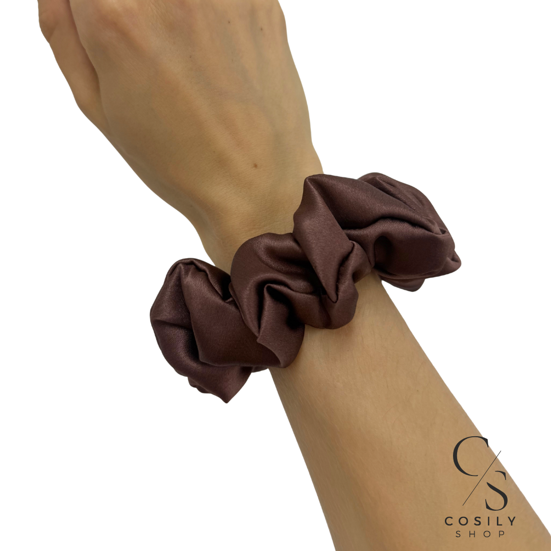 Jedwabna gumka STANDARD - czekolada