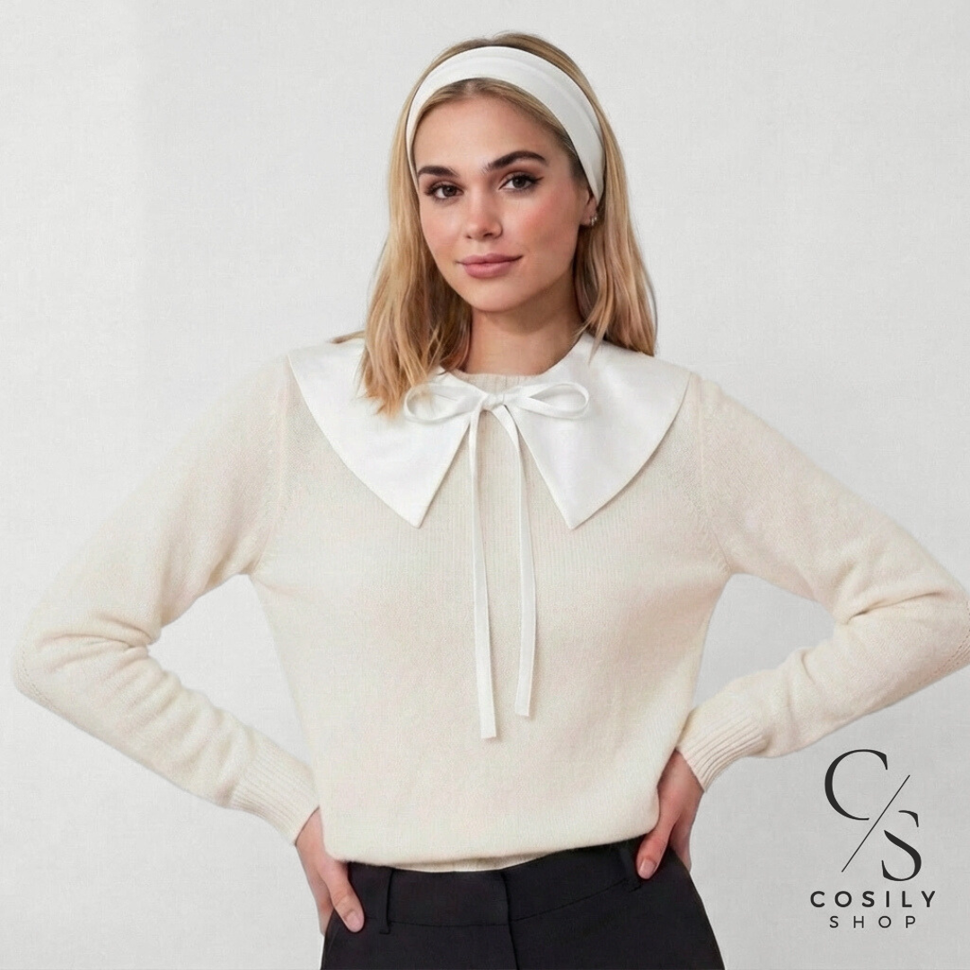 Jedwabny kołnierzyk dopinany - MAXI