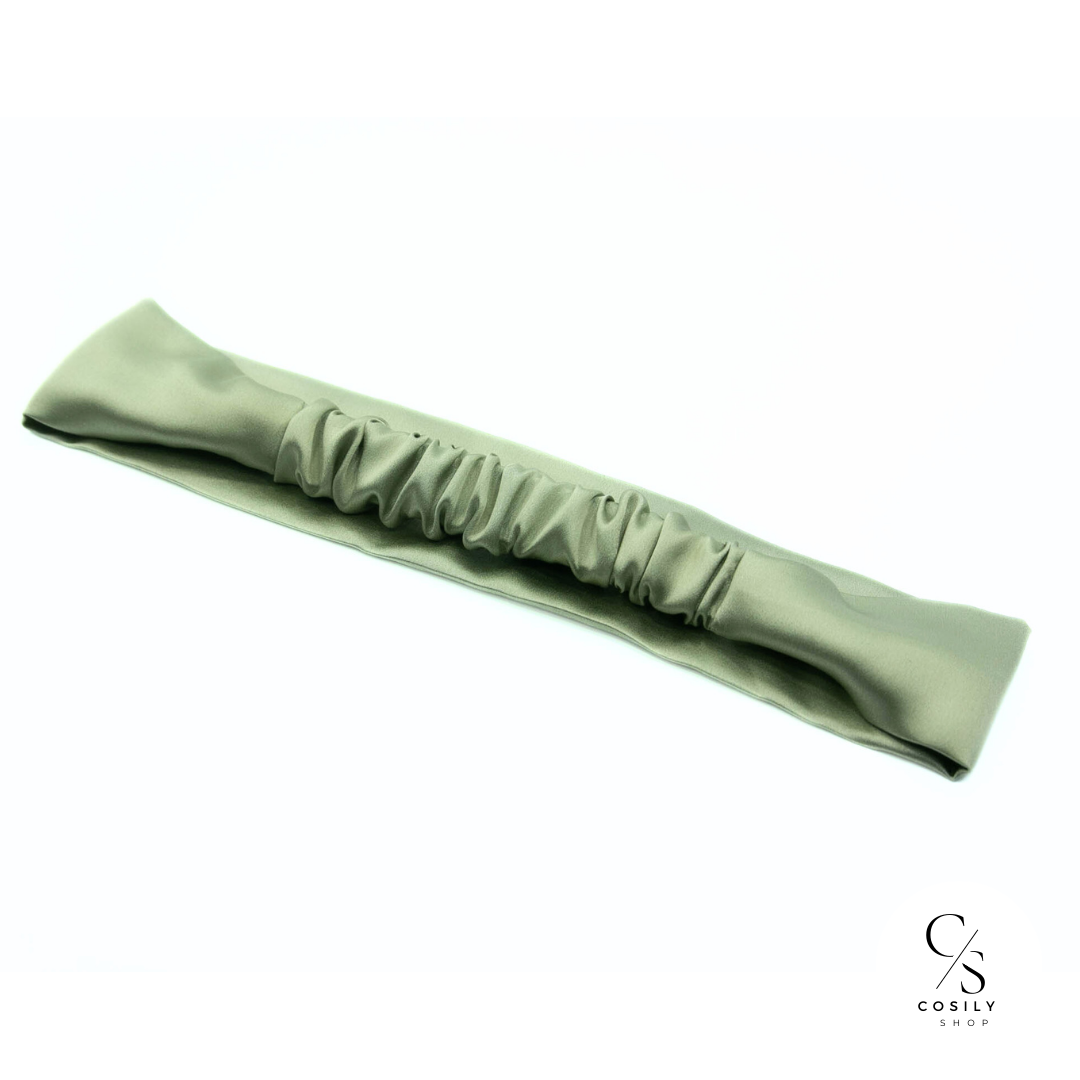Jedwabna opaska STANDARD - matcha