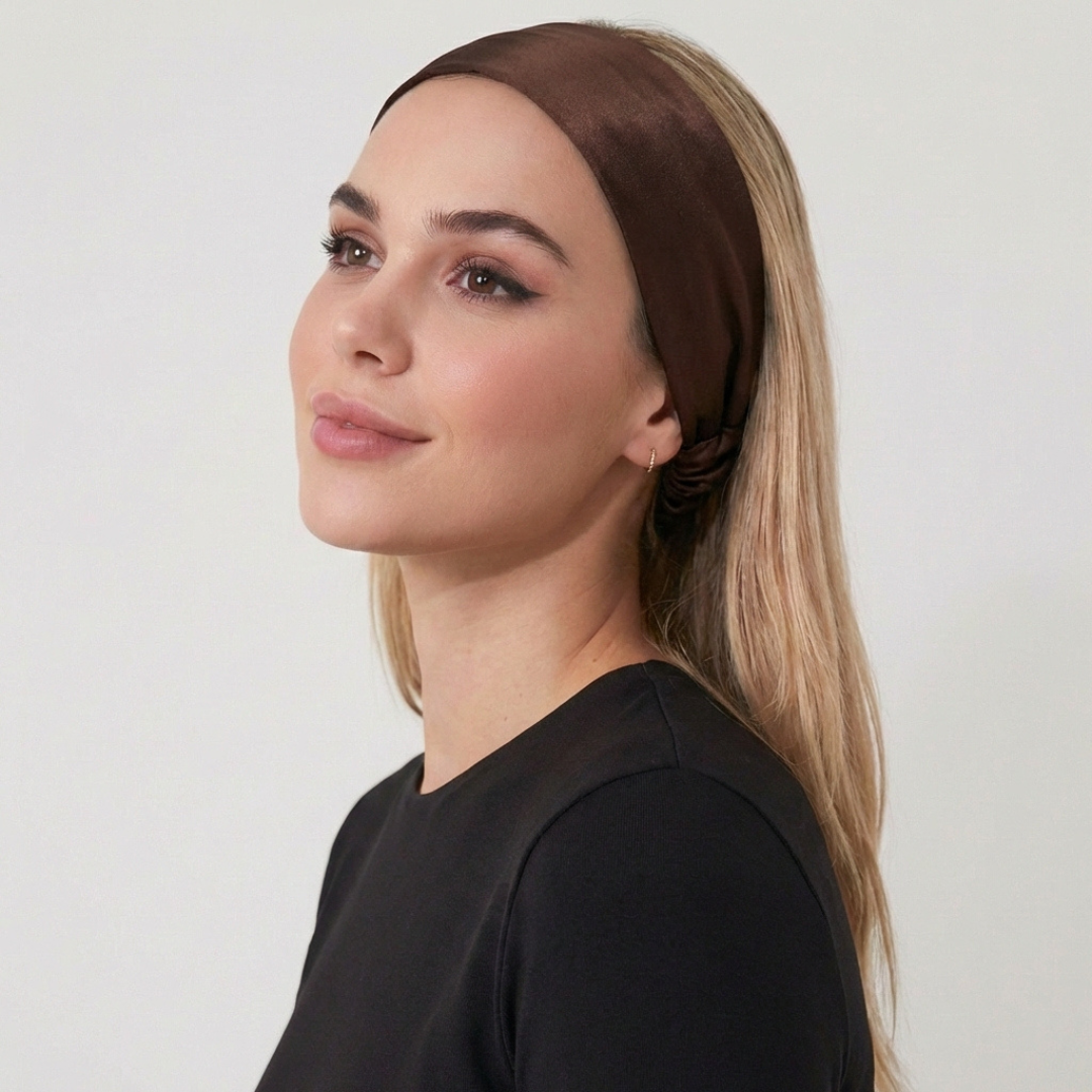 Jedwabna opaska STANDARD - czekoladowy