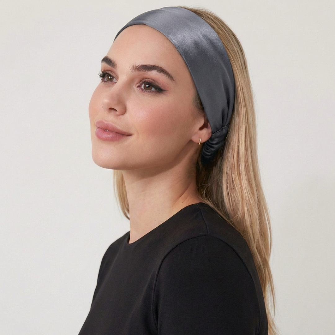 Seidenstirnband STANDARD - stahl