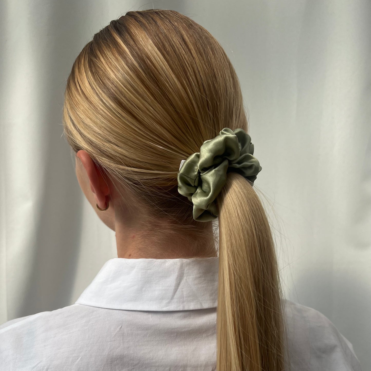 Jedwabna gumka MINI - matcha