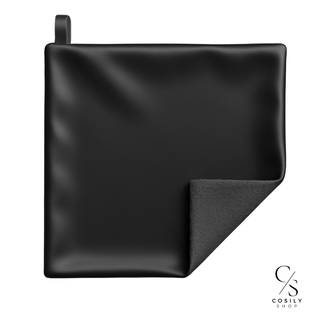 Jedwabno bambusowy ręcznik do twarzy czarny