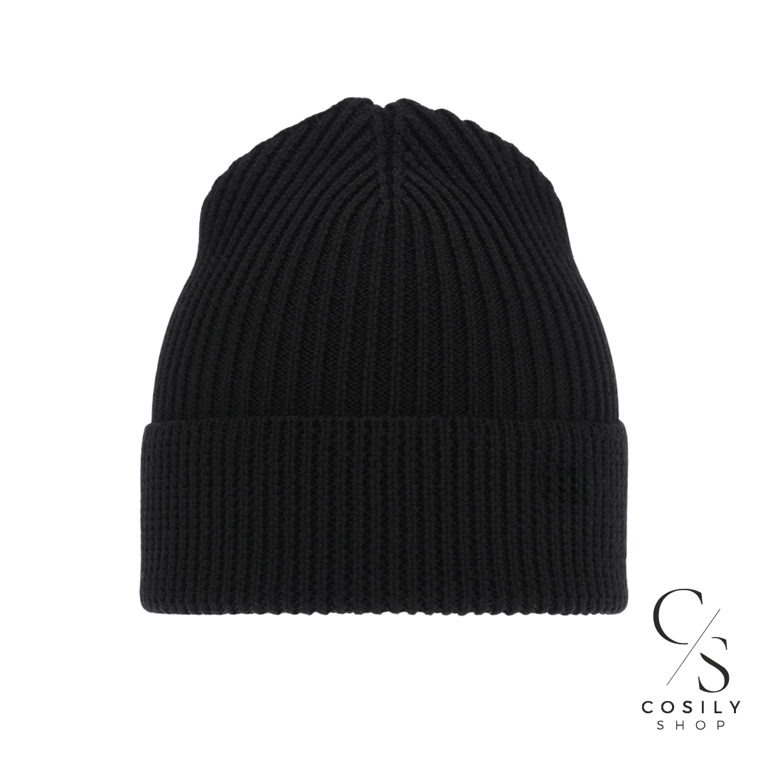 Wełniana Męska Czapka 100% Merino z Jedwabną Podszewką