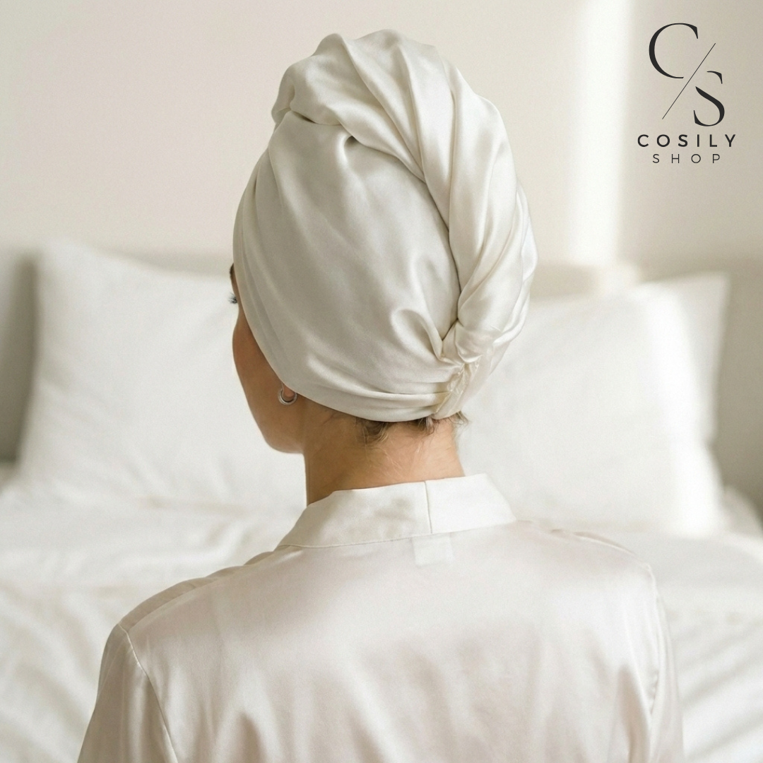 jedwabny turban do włosów