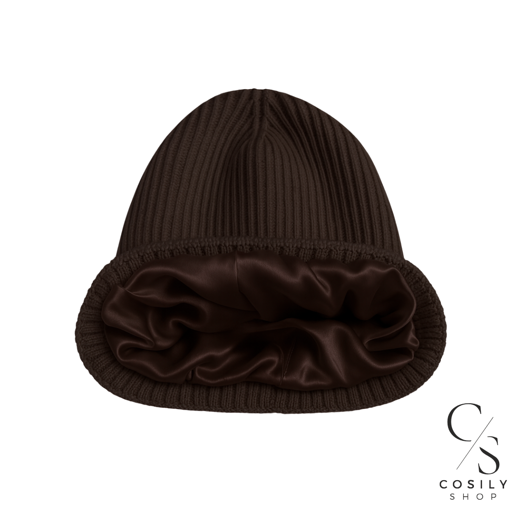 Wełniana czapka merino z jedwabną podszewką