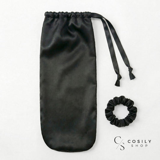 Czepek jedwabny na włosy do spania - zakładany na kucyk