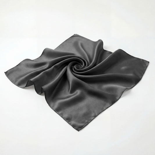 Apaszka jedwabna - stalowy