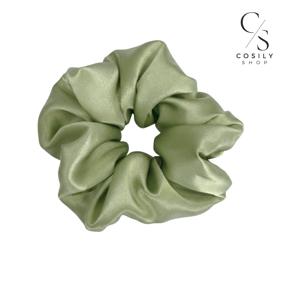 Jedwabna gumka MAXI - matcha