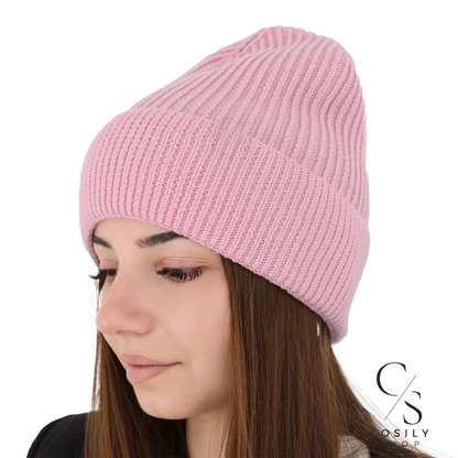 Wełniana czapka z jedwabną podszewką, merino 100% jedwab Cosily Shop