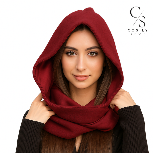 Wełniany Kaptur z wiązaniem z Jedwabną Podszewką Sophie Hood