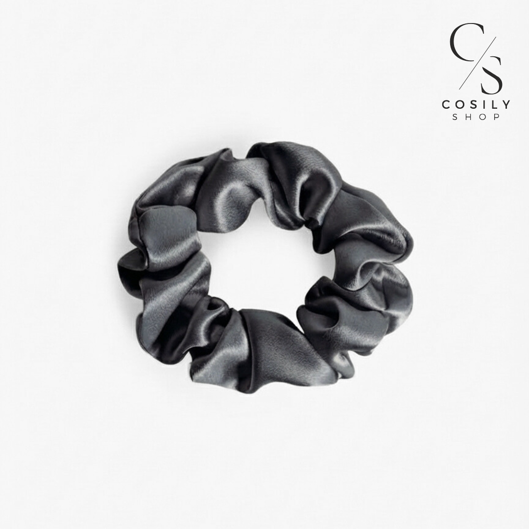 Jedwabna gumka MINI - stalowy