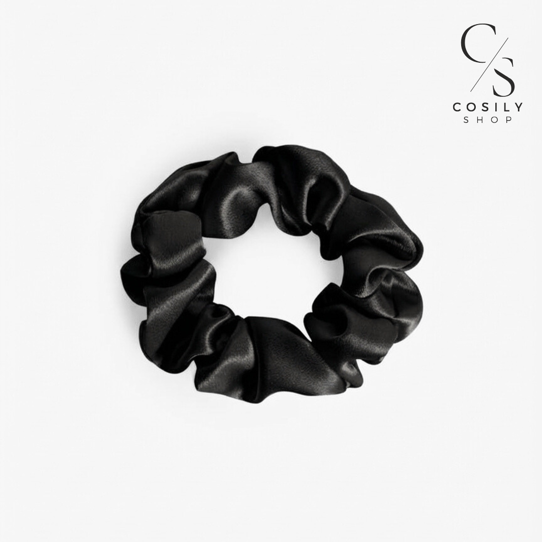 jedwabna gumka do włosów zestaw