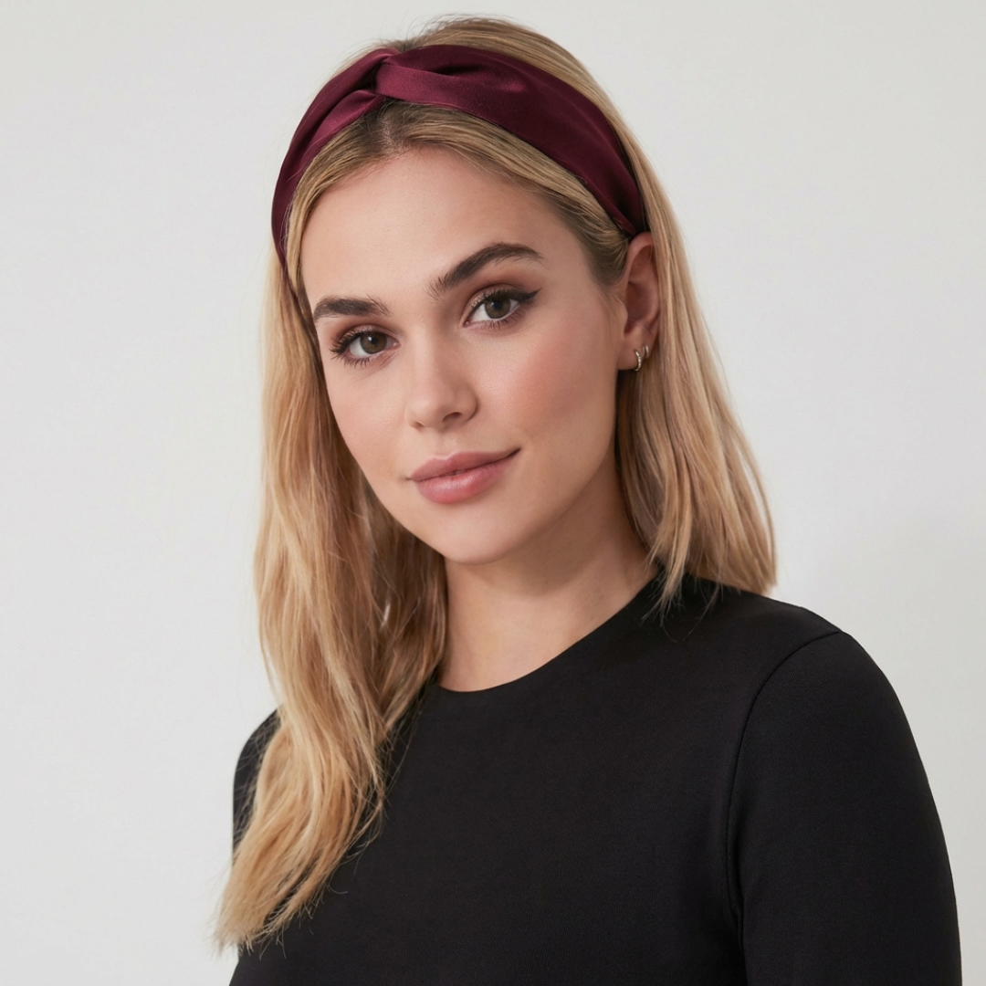 jedwabna opaska do włosów