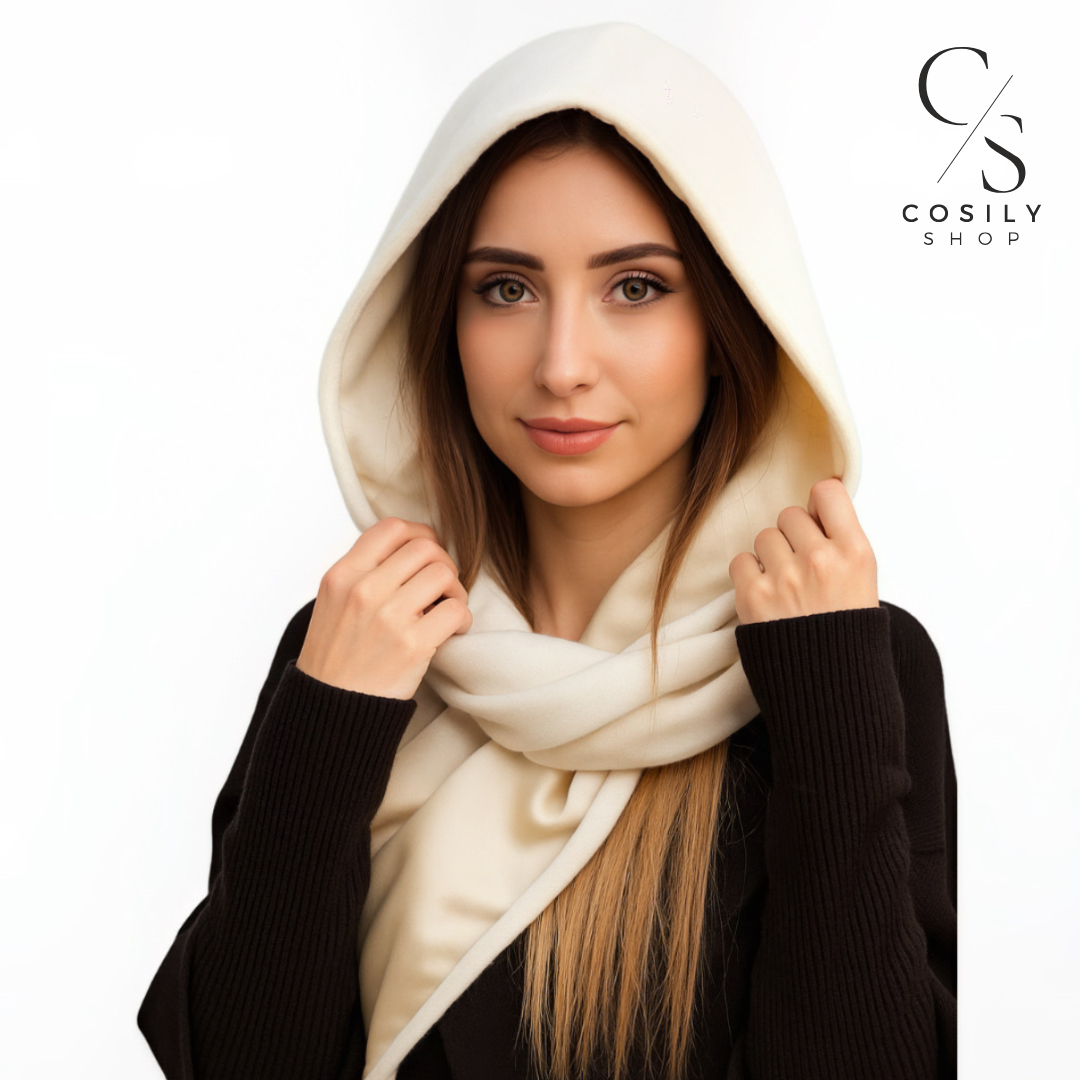 Wełniany Kaptur z wiązaniem z Jedwabną Podszewką Sophie Hood