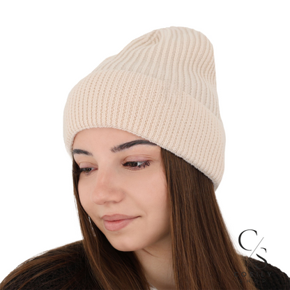 Wełniana czapka z jedwabną podszewką, merino 100% jedwab