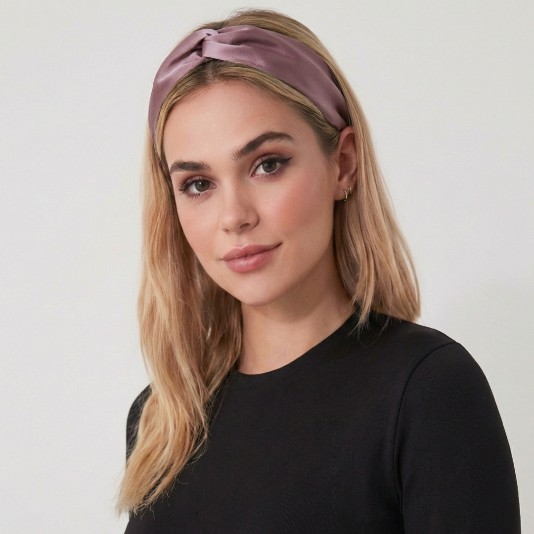 jedwabna opaska do włosów