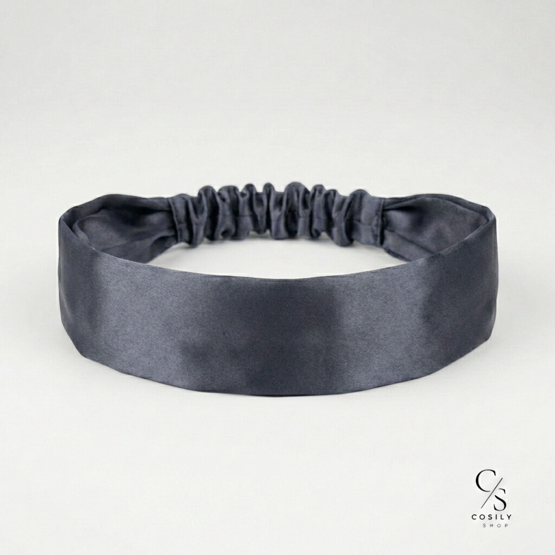 jedwabna opaska do włosów standard z gumką