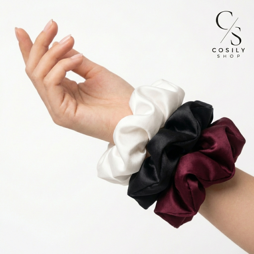 Zestaw trzech jedwabnych gumek - MAXI