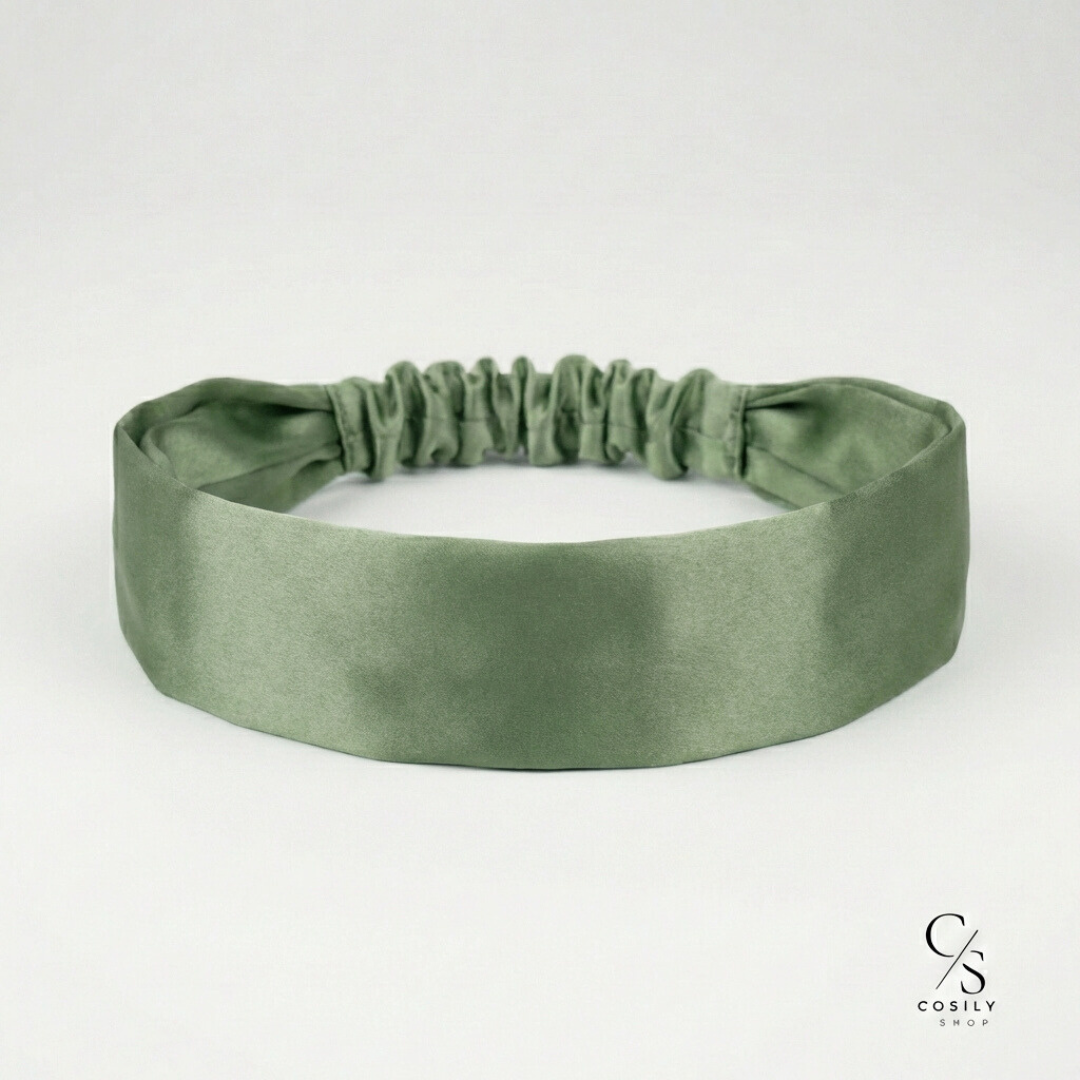 jedwabna opaska do włosów standard z gumką