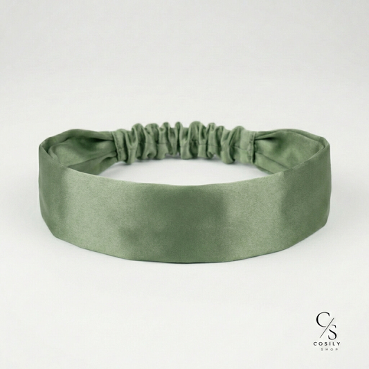 jedwabna opaska do włosów standard z gumką