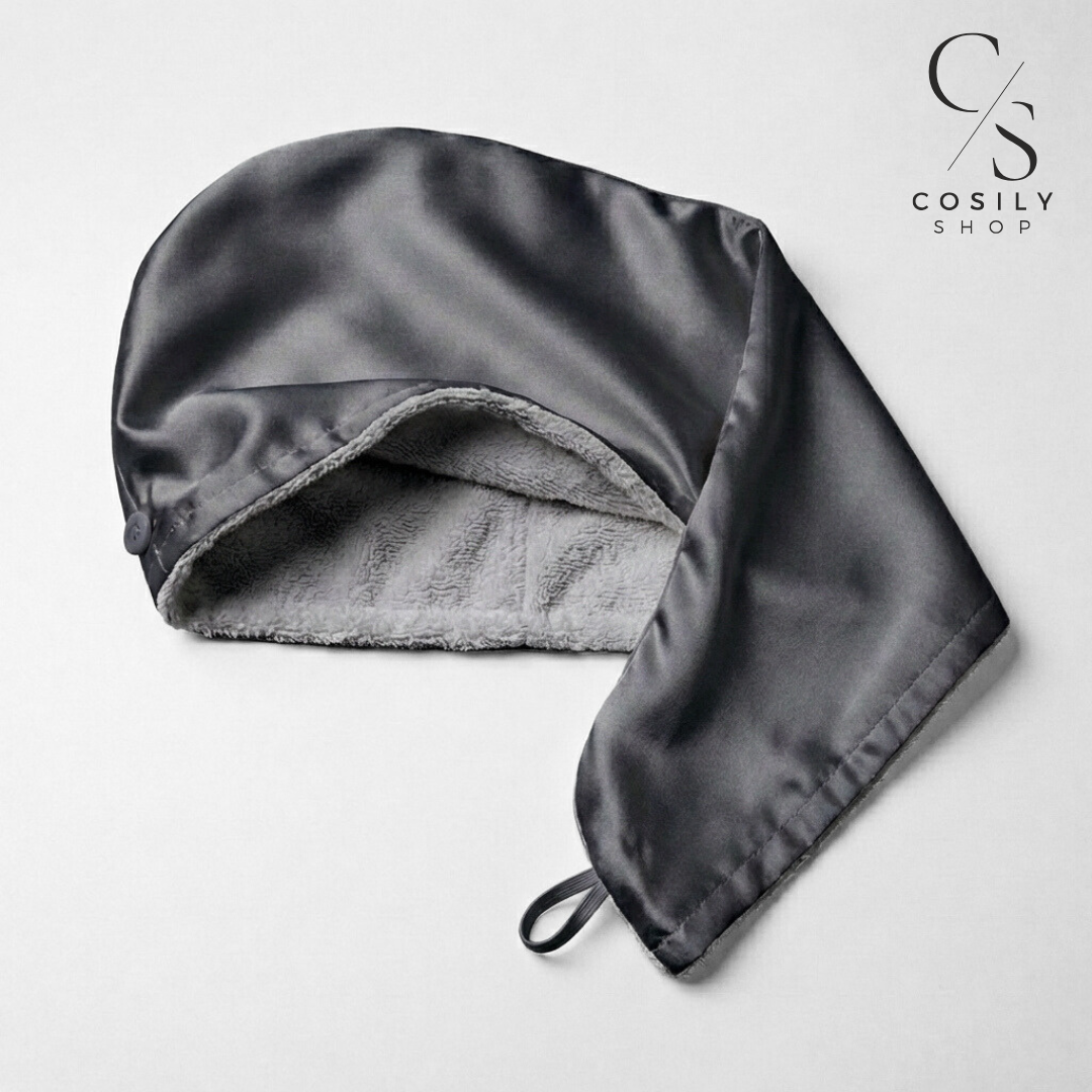 jedwabny turban do włosów, do sauny do osuszania z bambusem