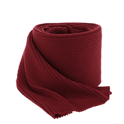 długi szalik wełniany z wełny merino 100% bordowy