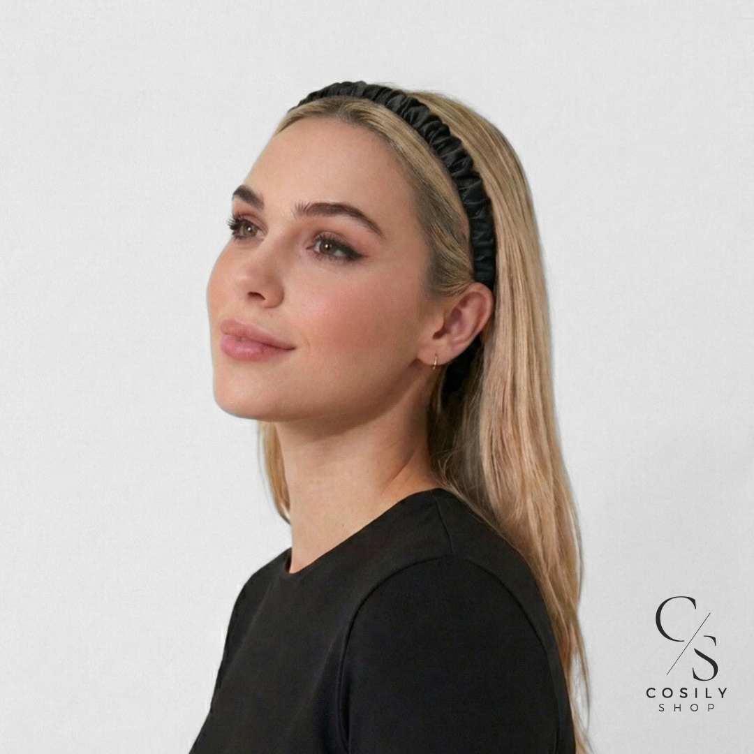 Jedwabna opaska MINI - czarna