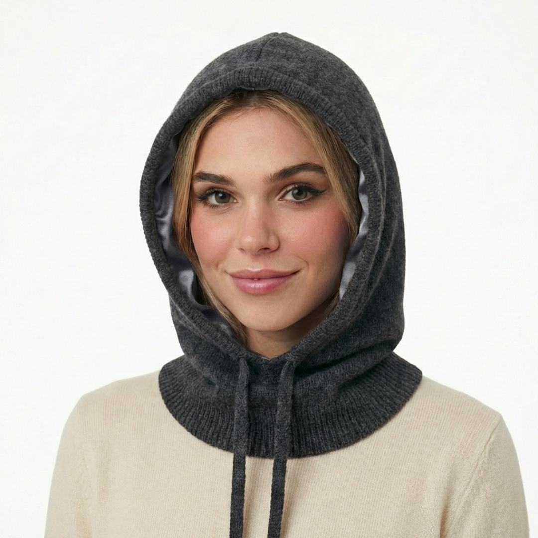 balaclava kominiarka z jedwabną podszewką szara cosily shop