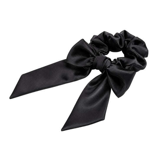 czarna jedwabna gumka ze wstążką cosily shop