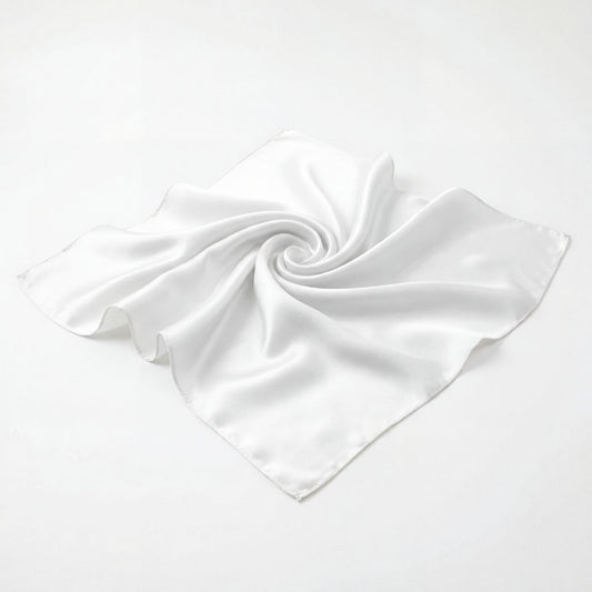 jedwabna apaszka 100% jedwab biała