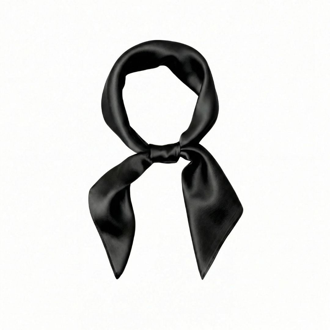 jedwabna apaszka czarna 100% jedwab