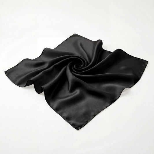 jedwabna apaszka czarna 100% jedwab