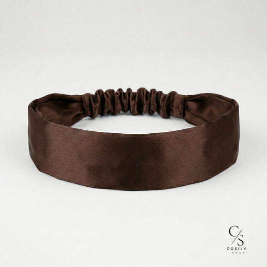 jedwabna opaska do włosów standard z gumką