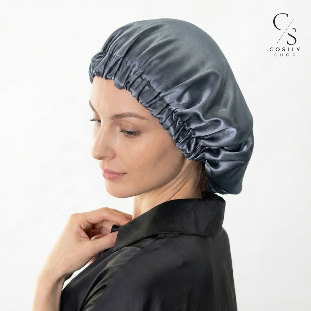 jedwabny czepek do włosów do spania turban