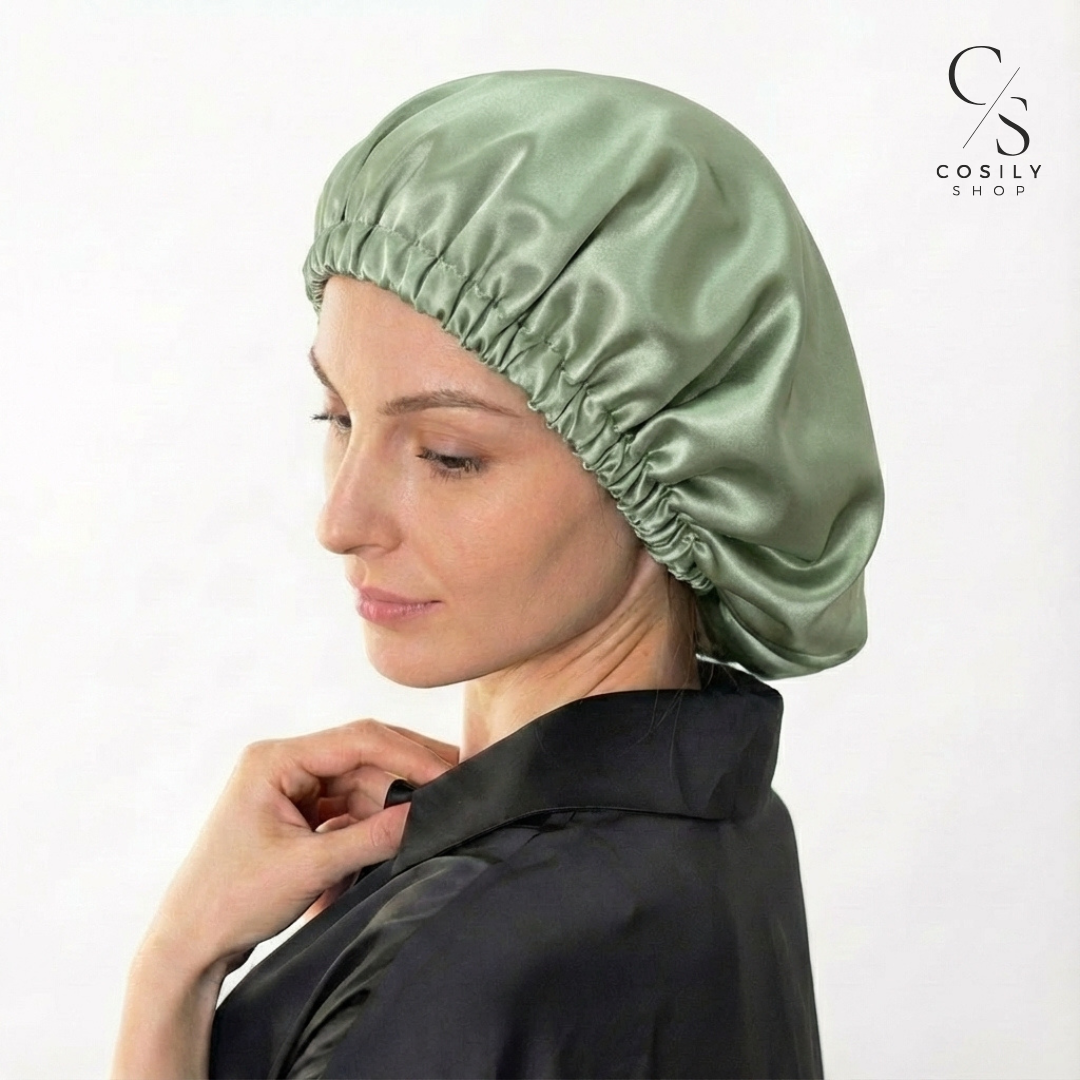 jedwabny czepek do włosów do spania turban